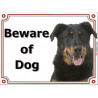 gate sign 2 sizes beware of dog Beauceron head plaque panel placard beauce french sherpherd