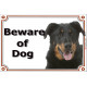 gate sign 2 sizes beware of dog Beauceron head plaque panel placard beauce french sherpherd