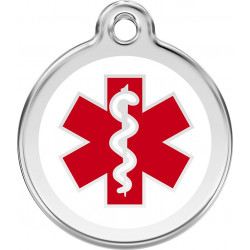 Medical emergency, red Identity Medals cat and dog