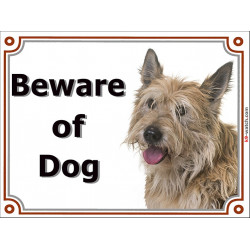 Portal Sign, 2 Sizes Beware of Dog, Berger Picard head picardy sheepdog Shepherd