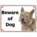 Portal Sign, 2 Sizes Beware of Dog, Berger Picard head