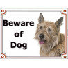 Portal Sign, 2 Sizes Beware of Dog, Berger Picard head picardy sheepdog Shepherd