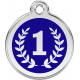 Navy Blue colour Identity Medal Champion N°1 cat and dog, tag