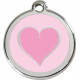 Heart Identity Medal Sweet Pink cat and dog, tag