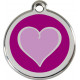 Heart Identity Medal Mauve cat and dog, tag