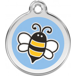  Blue Honey Bee Identity Medals delivered engraved for dogs and cats