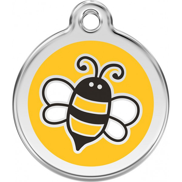  Yellow Honey Bee Identity Medals delivered engraved for dogs and cats