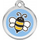 Light Sky Blue Identity Medal Honey Bee, cat and dog tag