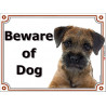 Portal Sign, 2 Sizes Beware of Dog, Border Terrier head, Gate plate