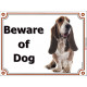 Portal Sign, 2 Sizes Beware of Dog, Basset Hound head, Gate plate Hund