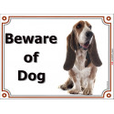 Portal Sign, 2 Sizes Beware of Dog, Basset Hound head