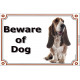 Portal Sign, 2 Sizes Beware of Dog, Basset Hound head, Gate plate Hund