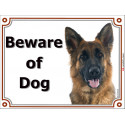 German Shepherd, portal Sign "Beware of Dog" 2 Sizes