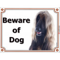 Portal Sign, 2 Sizes Beware of Dog, red black mask Afghan Hound head