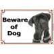 Portal Sign, 2 Sizes Beware of Dog, Black Cane Corso head, Gate plate portal Italian Mastiff