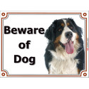 Portal Sign, 2 Sizes Beware of Dog, Bernese Mountain Dog head