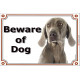 Portal Sign, 2 Sizes Beware of Dog, Weimaraner head, Door plate, placard portal panel Weim