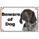 German Shorthaired Pointer, Portal Sign "Beware of Dog" Door plate photo notice, portal placard, GSP Deutscher kurzhaarige