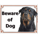 Portal Sign, 2 Sizes Beware of Dog, Rottweiler head