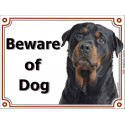 Portal Sign, 2 Sizes Beware of Dog, Rottweiler head