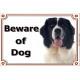 Landseer, portal Sign "Beware of Dog" portal placard, door plate, gate panel photo notice