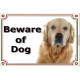 Portal Sign, 2 Sizes Beware of Dog, Golden Retriever head, portal placard, door plate, gate panel Retriver