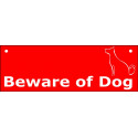 Red Portal Sign Beware of Dog