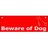 Red Portal Sign Beware of Dog, Gate plate, portal placard panel