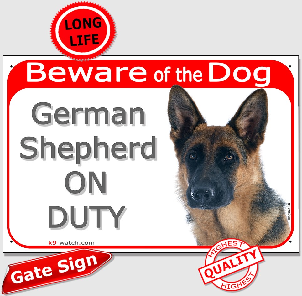 beware of dog sign german shepherd
