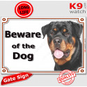 Rottweiler, portal Sign "Beware of the Dog" 2 Sizes C