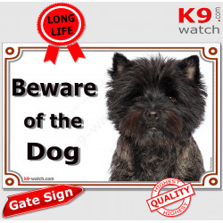 Cairn Terrier head, portal Sign "Beware of the Dog" 24 cm