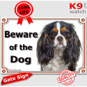 Cavalier King Charles, portal Sign "Beware of the Dog" 24 cm