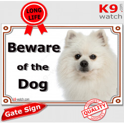 Pomeranian, portal Sign "Beware of the Dog" 24 cm