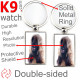 Metal key ring, double-sided photo Afghan Hound