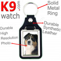 Vegan leather key ring, photo Australian Shepherd