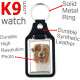 Vegan leather key ring and metal holder, with the photo of your Red Merle Australian Shepherd, key ring gift idea Aussie
