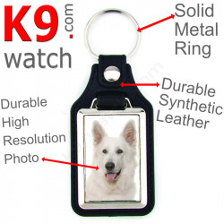 Vegan leather key ring, photo White Shepherd