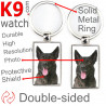 Metal key ring, double-sided photo Dutch Shepherd