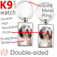 Double-sided metal key ring with photo Old English Sheepdog, metal key ring gift idea; double faced key holder metallic Bobtail