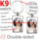 Metal key ring, double-sided photo Old English Sheepdog