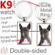 Metal key ring, double-sided photo Brindle Bull Terrier