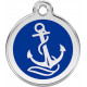 Navy Blue colour Identity Medal Anchor cat and dog, tag