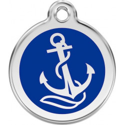 Navy Blue colour Identity Medal Anchor cat and dog, tag