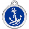 Navy Blue colour Identity Medal Anchor cat and dog, tag