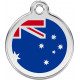 Navy Blue colour Identity Medal Australia Flag cat and dog, tag