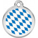 Navy Blue colour Identity Medal checkerboard cat and dog, tag
