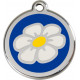 Navy Blue colour Identity Medal 3D Flower cat and dog, tag