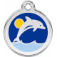 Navy Blue colour Identity Medal Dolphin cat and dog, tag