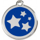 Navy Blue colour Identity Medal Stars cat and dog, tag