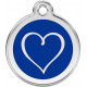 Navy Blue colour Identity Medal Heart cat and dog, tag